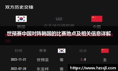 世预赛中国对阵韩国的比赛地点及相关信息详解
